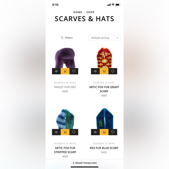 NEGOTIATE FUR BLOOD HONEY FOX FUR “LOVE SCARF” RED AND WHITE ONE SIZE FITS ALL - Picture 4 of 6